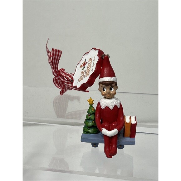 Elf On The Shelf Ornament Knee Hugger Christmas Tree Personalize - Picture 2 of 6